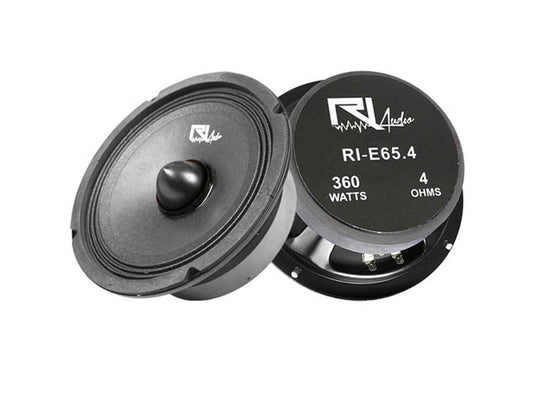 (2) RI Audio 6.5 Midrange Bullet Speakers 360W Peak Power 180W RMS 4 Car Audio